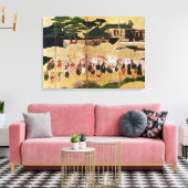 Toile L'arrivée des Portugais au Japon 2 (Insitu(Salon))