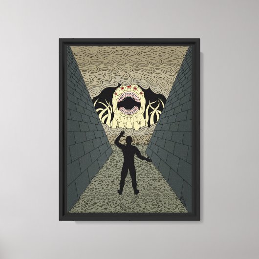 Toile L'arrivée du dévoreur, étrange art d'horreur (Recto)