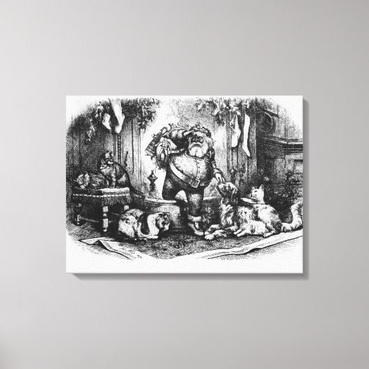 Toile L'arrivée du Père Noël, 1872 (Recto)