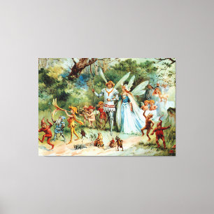 Toile L'arrivée du roi et de la reine des fées
