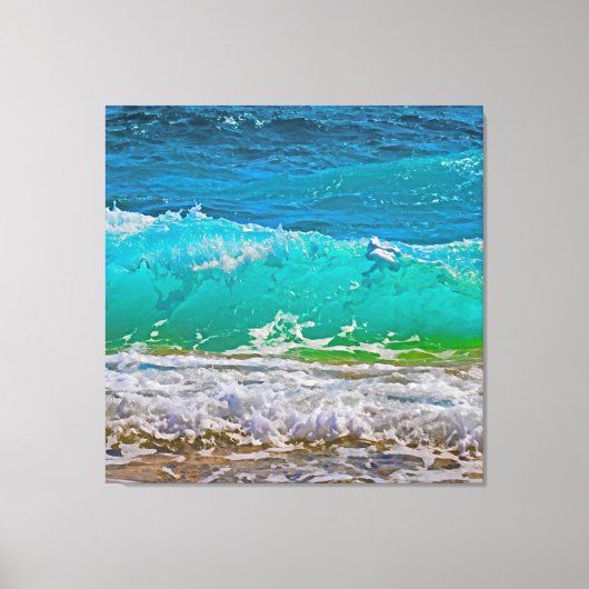 Toile L'Art Calme Turquoise Beach Waves (Recto)