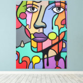 Toile L'art coloré Abstrait futuriste (Insitu (Plancher de Bois))