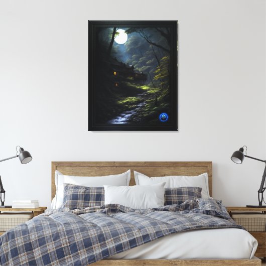 Toile L'art conceptuel de Dwellers Forêts AI par Xzendor (Insitu(Chambre))