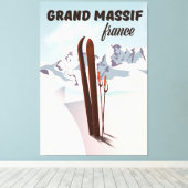 Toile L'art de l'affiche du Grand Massif de France. (Insitu (Plancher de Bois))