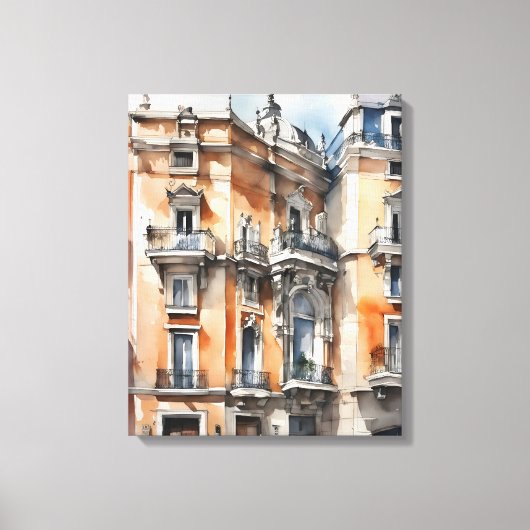 Toile L'art de l'aquarelle à Madrid (Recto)