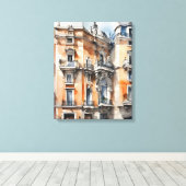 Toile L'art de l'aquarelle à Madrid (Insitu (Plancher de Bois))