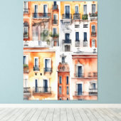 Toile L'art de l'aquarelle à Madrid (Insitu (Plancher de Bois))