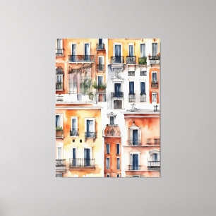 Toile L'art de l'aquarelle à Madrid