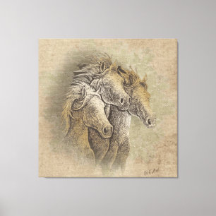 Toile L'art des chevaux