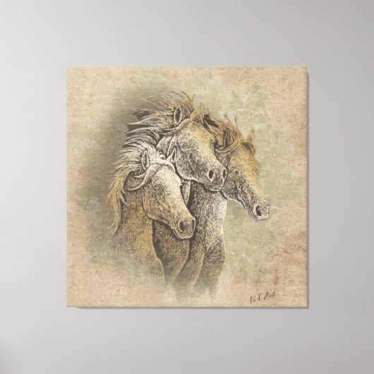 Toile L'art des chevaux (Recto)
