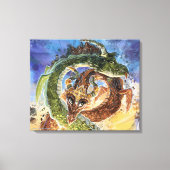 Toile L'art des dragons qui s'élèvent (Recto)