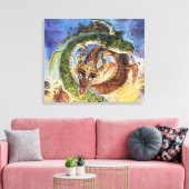 Toile L'art des dragons qui s'élèvent (Insitu(Salon))