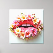 Toile L'art des lèvres florales (Recto)