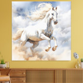 Toile L'art du cheval rustique : un champ de joie aquare (Insitu(Salon))