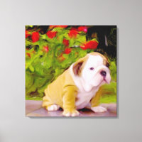 L'art du chiot de Bulldog