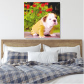Toile L'art du chiot de Bulldog (Insitu(Chambre))
