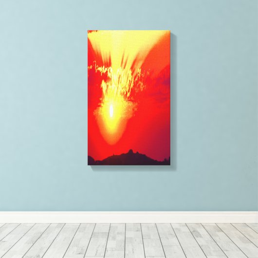 Toile L'art du coucher du soleil (Insitu (Plancher de Bois))