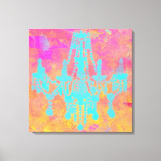 Toile L'art du lustre en rouge et en or, (Recto)