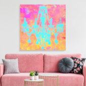 Toile L'art du lustre en rouge et en or, (Insitu(Salon))