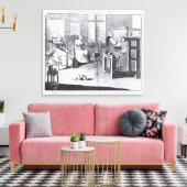 Toile L'art du stockage-cadre-travail-Tricot (Insitu(Salon))