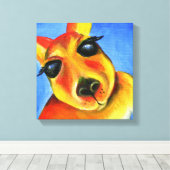 Toile L'art du visage animal Kangourou coloré (Insitu (Plancher de Bois))