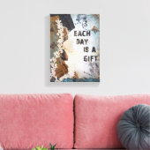 Toile L'Art Médiatique Mélange Chaque Jour Est Une Citat (Insitu(Salon))