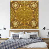 Toile L'art moderne hexa or ursidae mandala (Insitu(Chambre))