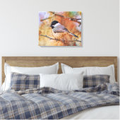 Toile L'art photographique de l'oiseau de chickadee mign (Insitu(Chambre))