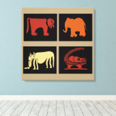 Toile L'art tribal abstrait africain (Insitu (Plancher de Bois))