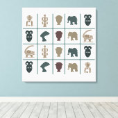 Toile L'art tribal abstrait africain (Insitu (Plancher de Bois))