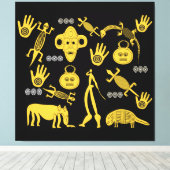 Toile L'art tribal africain Abstrait (Insitu (Plancher de Bois))