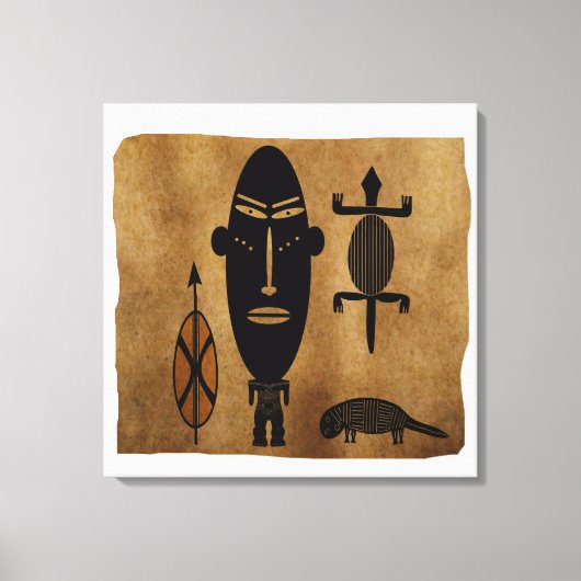 Toile L'art tribal africain Abstrait (Recto)