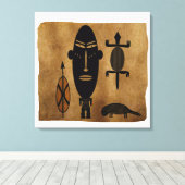 Toile L'art tribal africain Abstrait (Insitu (Plancher de Bois))