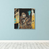 Toile L'art urbain sur l'abandon du bâtiment (Insitu (Plancher de Bois))