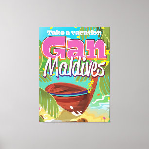 Toile L'art vintage de l'affiche de voyage de l'île de G