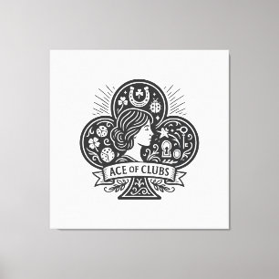 Toile L'As des Clubs — Lady Luck Cameo