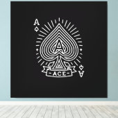 Toile L'as des pique — Emblème d'éclatement de soleil de (Insitu (Plancher de Bois))