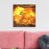 Toile Lascaux Peinture de Grotte préhistorique de Taurea (Insitu(Salon))