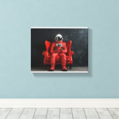Toile L'astronaute rouge (Insitu (Plancher de Bois))
