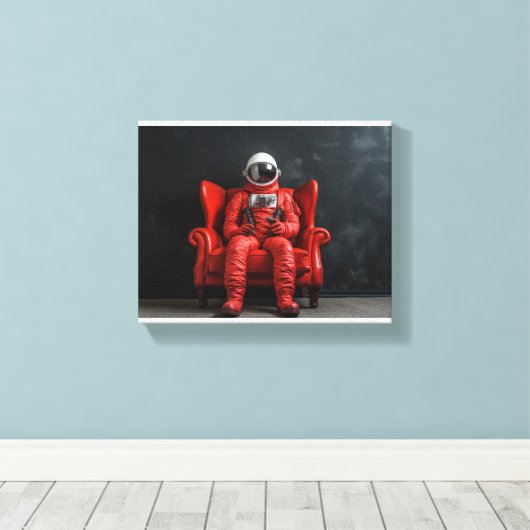 Toile L'astronaute rouge (Insitu (Plancher de Bois))