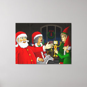 Toile L'atelier du Père Noël au Pôle Nord