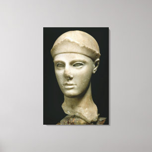Toile L'Athéna d'Aegina, portant un casque, tête d'a