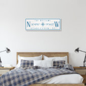 Toile Latitude Longitude Personalized Family Name Wrap (Insitu(Chambre))