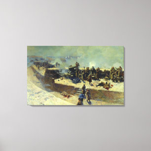 Toile L'attaque de batterie d'Alexandre