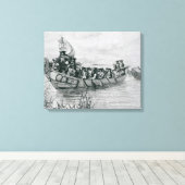 Toile L'atterrissage de Cadillac (Insitu (Plancher de Bois))