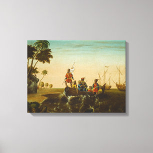 Toile L'atterrissage de Columbus, c.1837 (huile sur la
