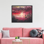 Toile L'Aube Crimson (Insitu(Salon))