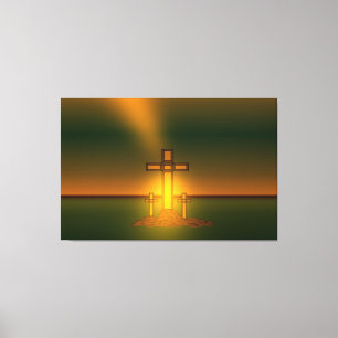 Toile L'Aura de Dieu sur la Croix du Christ