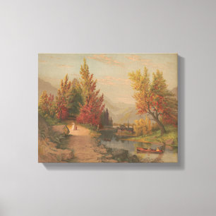 Toile L'automne sur la chromolithographie Lehigh 1882