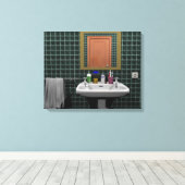 Toile Lavabo en place de bain (Insitu (Plancher de Bois))